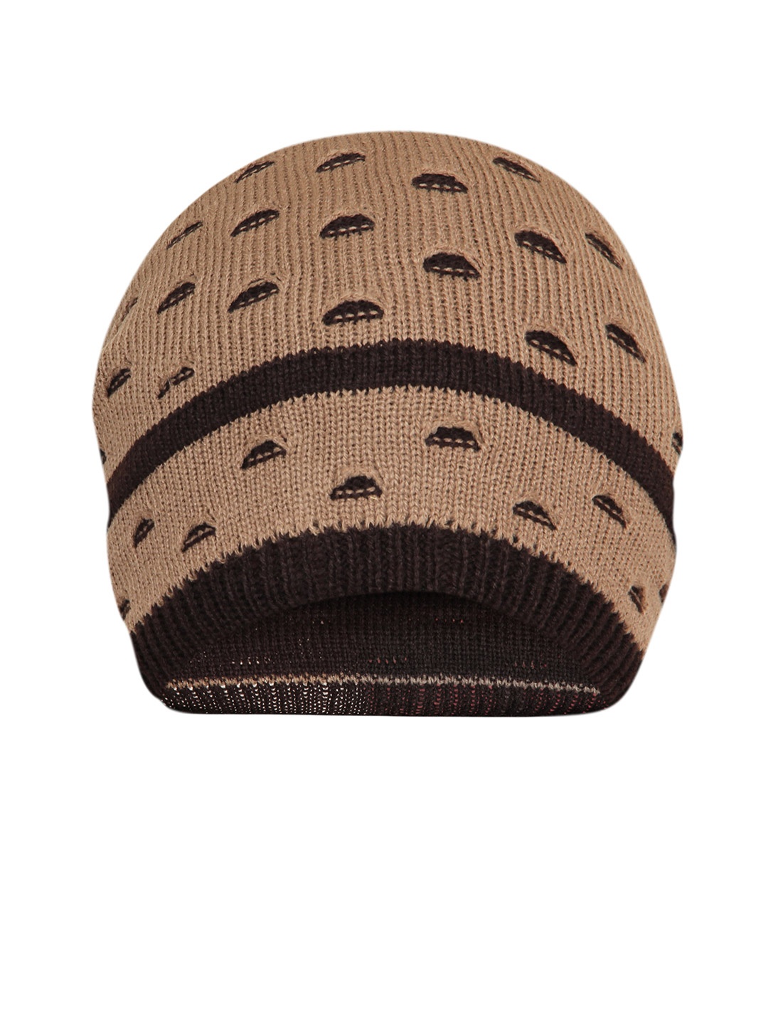 

FabSeasons Unisex Brown & Beige Patterned Beanie