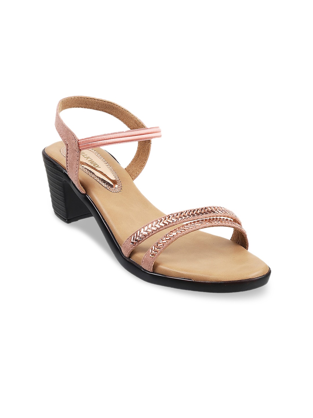 

WALKWAY by Metro Pink Embellished Block Sandals