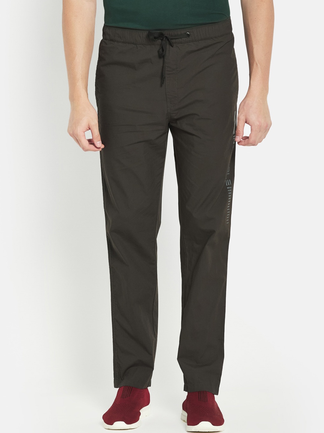 

Octave Men Olive Solid Cotton Track Pant