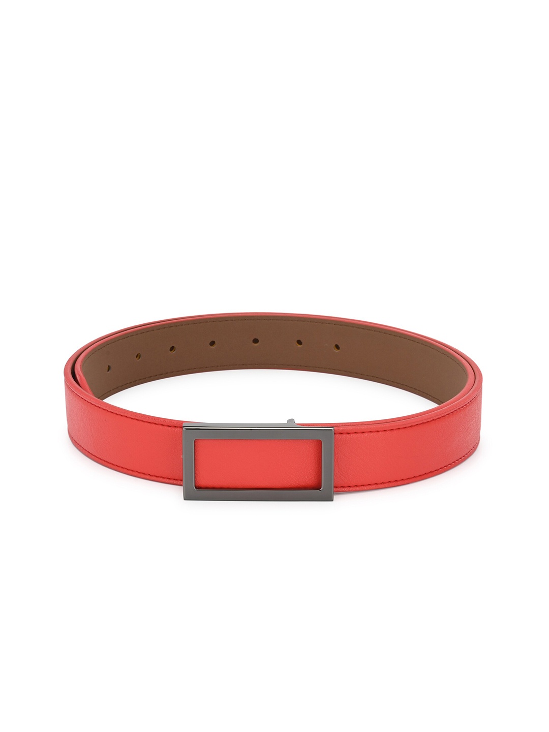 

thickskin Men Red Solid Casual Belt