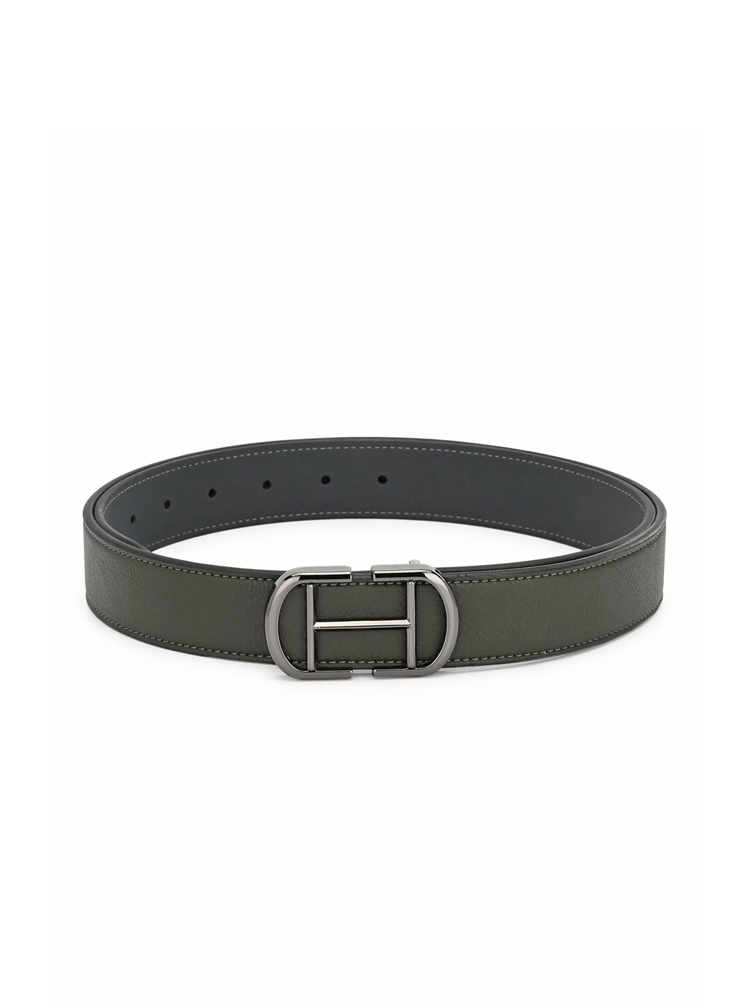 

thickskin Men Olive Green PU Belt
