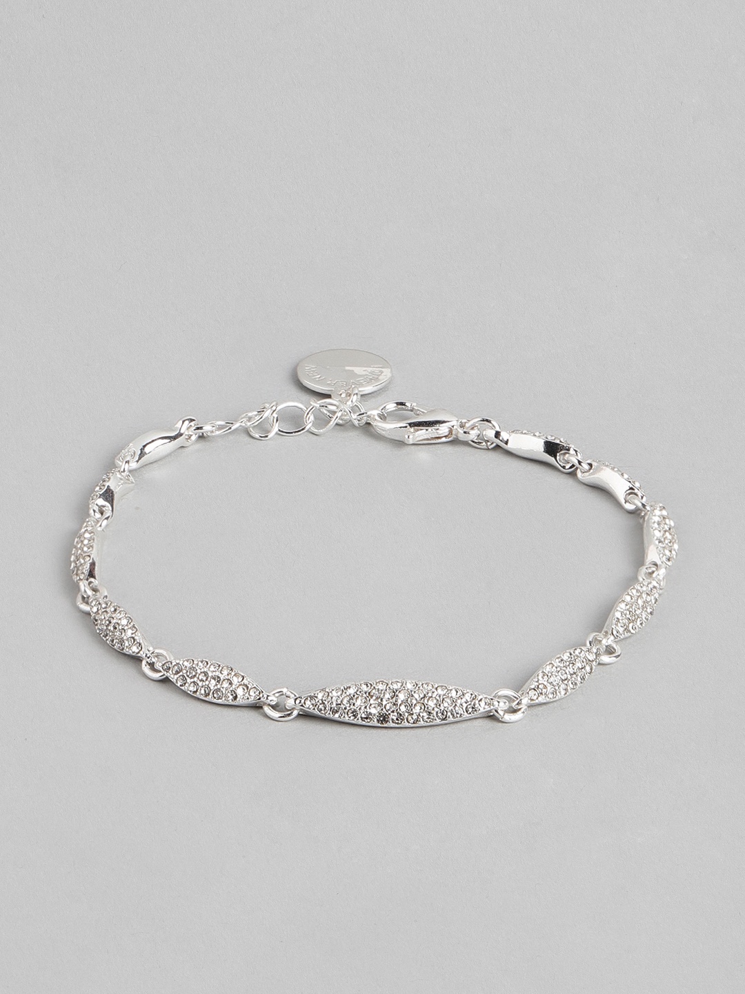 

Forever New Women Silver-Toned Silver-Plated Link Bracelet