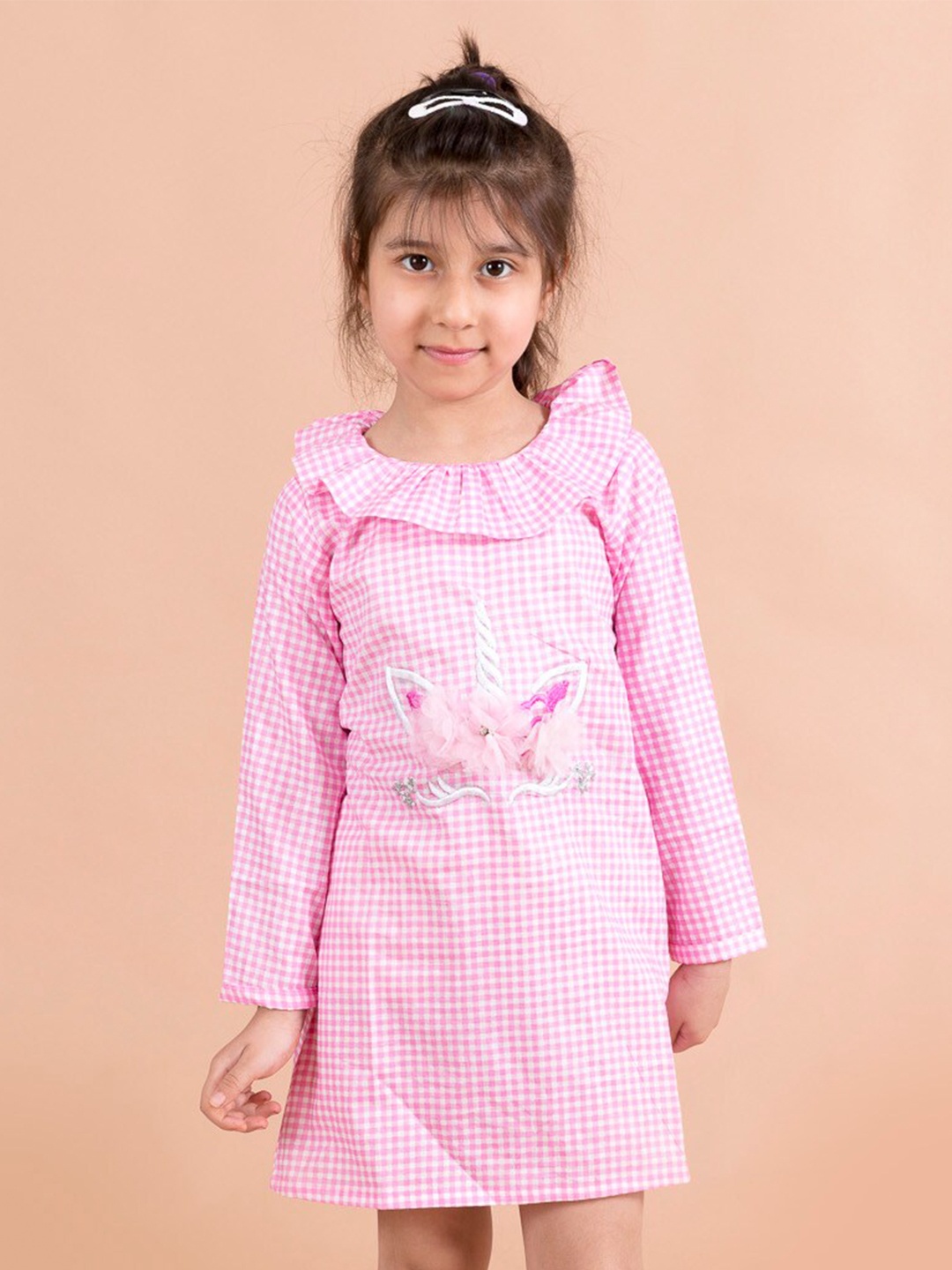 

Fairies Forever Girls Pink Checked Cotton Nightdress