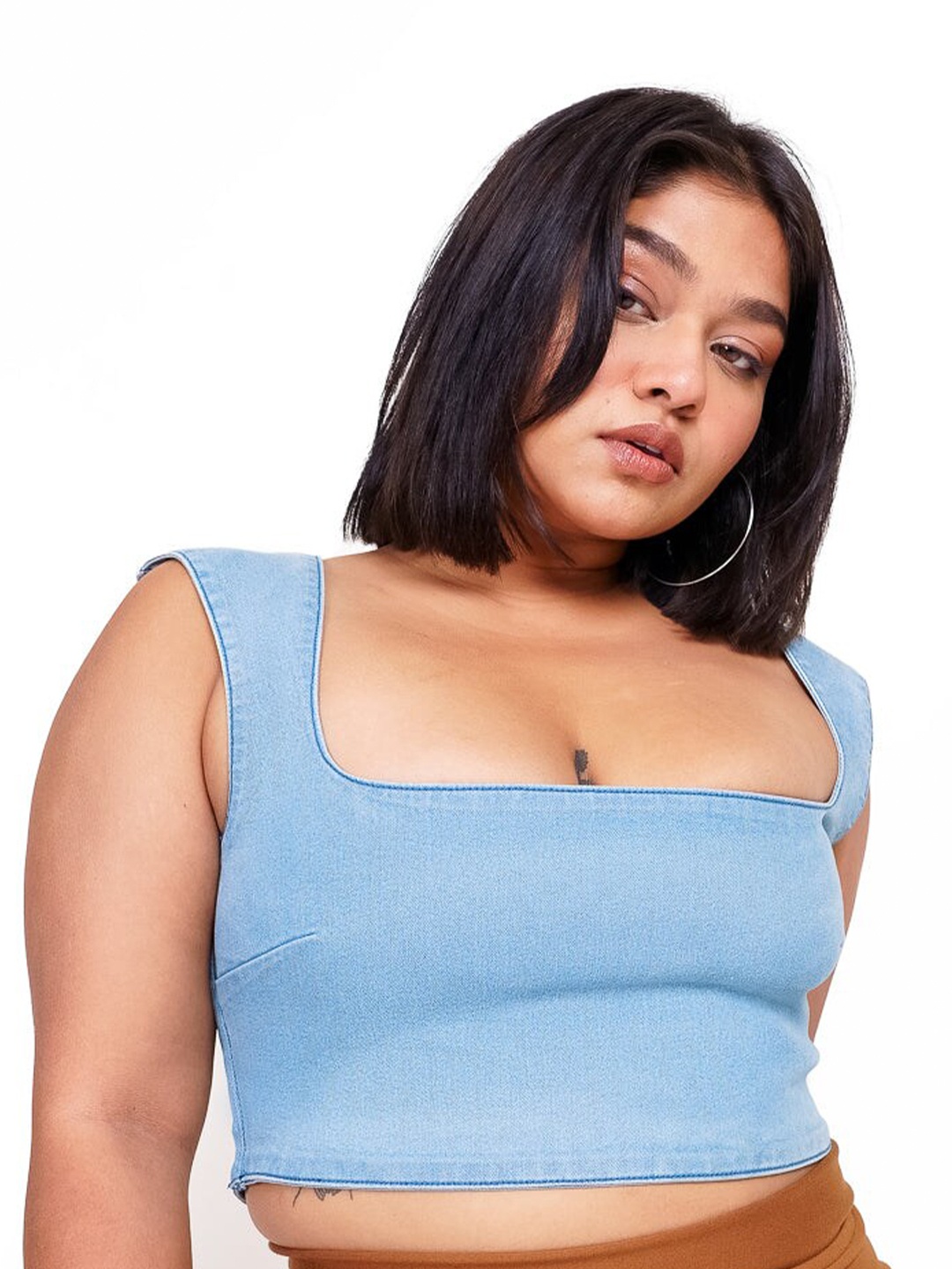 

FREAKINS Women Stunning Blue Solid Top