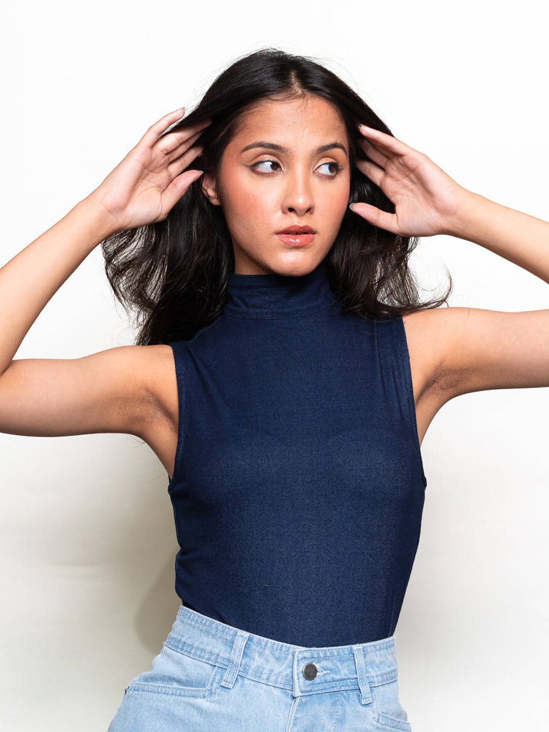 

FREAKINS Women Stunning Blue Solid Top