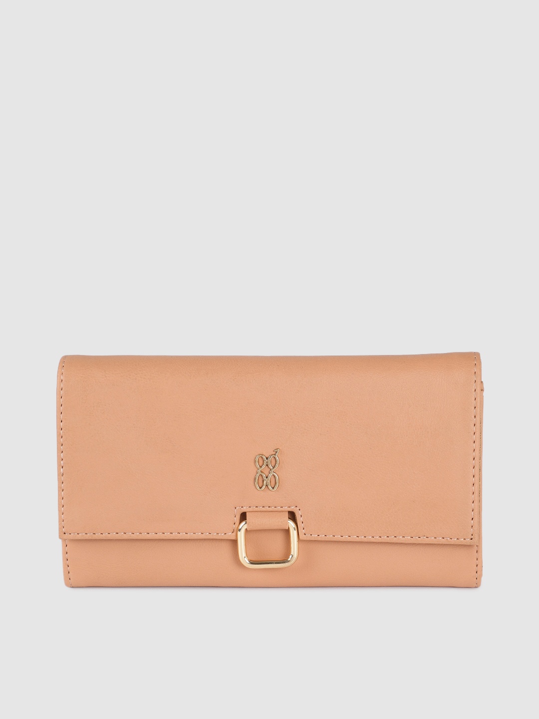 

Baggit Women Pink Solid Three Fold Wallet