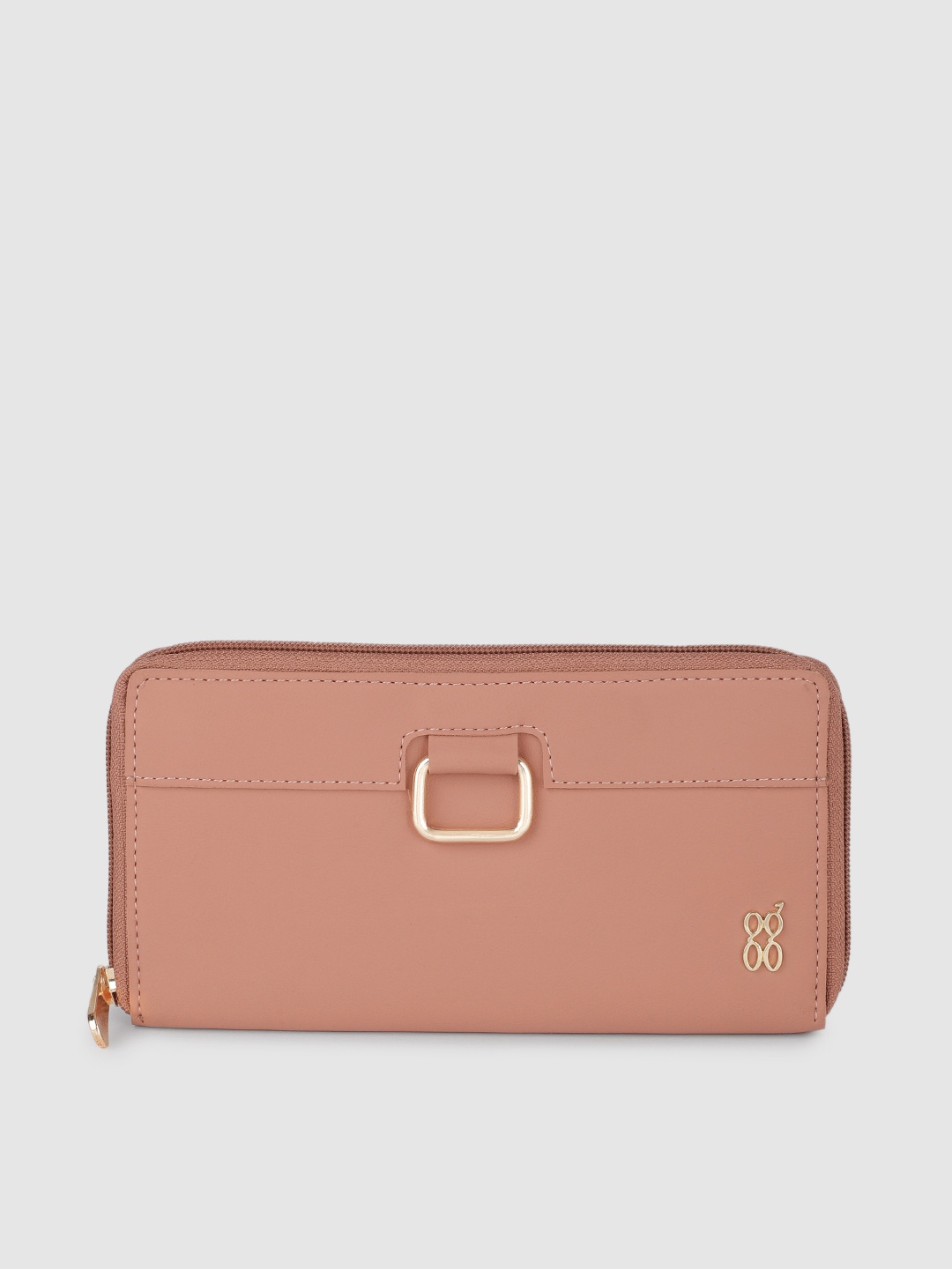 

Baggit Women Dusty Pink Solid Zip Around Wallet