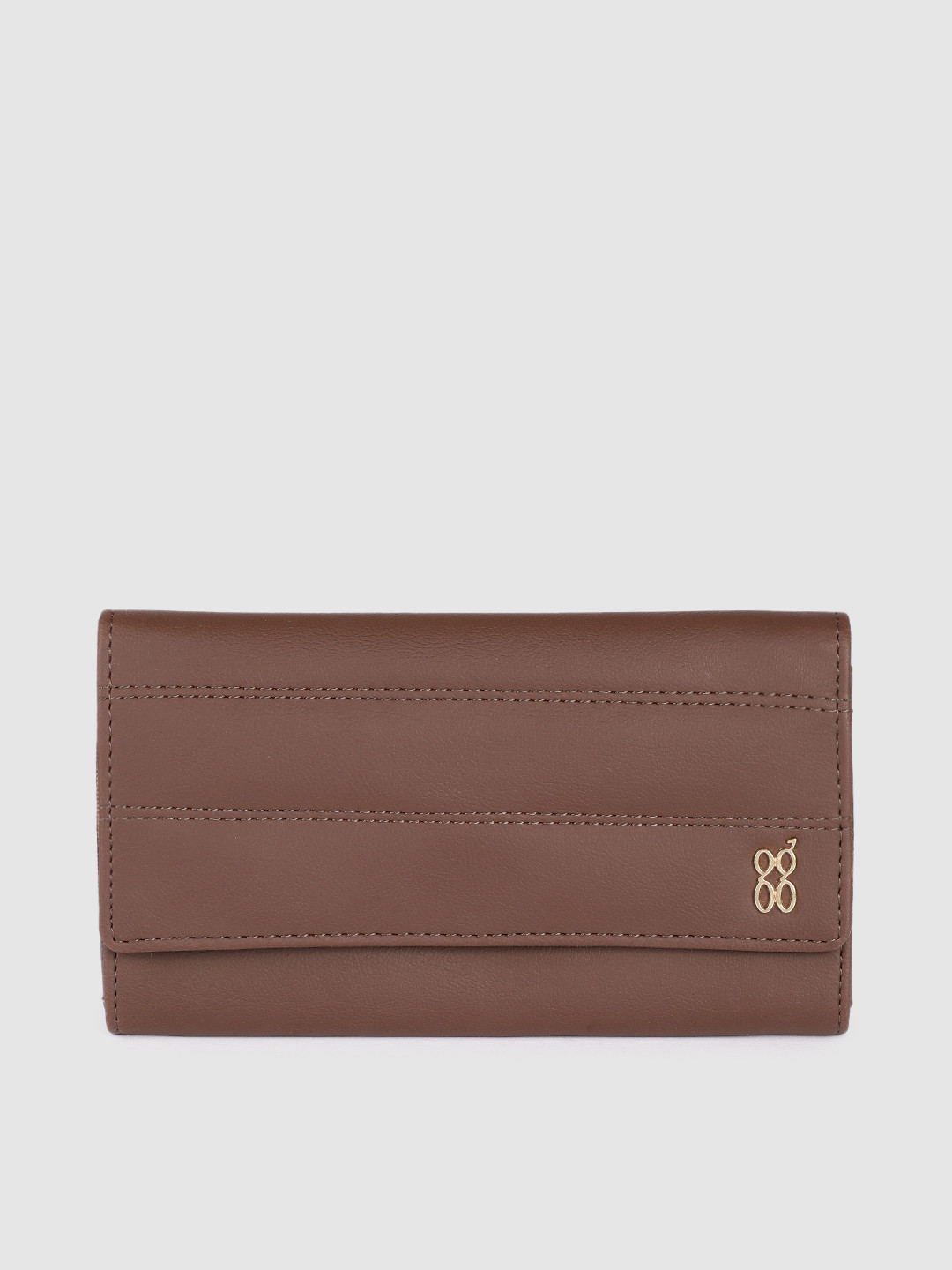 

Baggit Women Brown Solid Three Fold Wallet