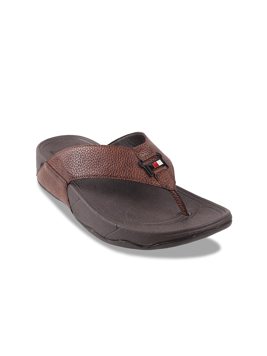

Metro Men Brown Leather Comfort Sandals
