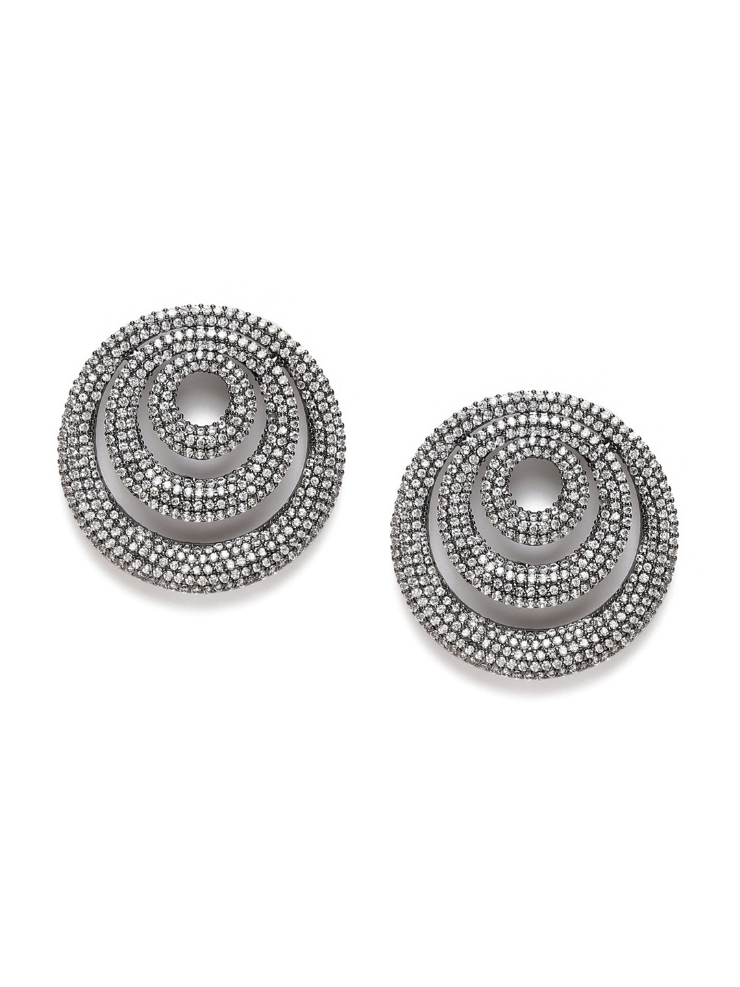 

MIDASKART Black Contemporary Studs Earrings