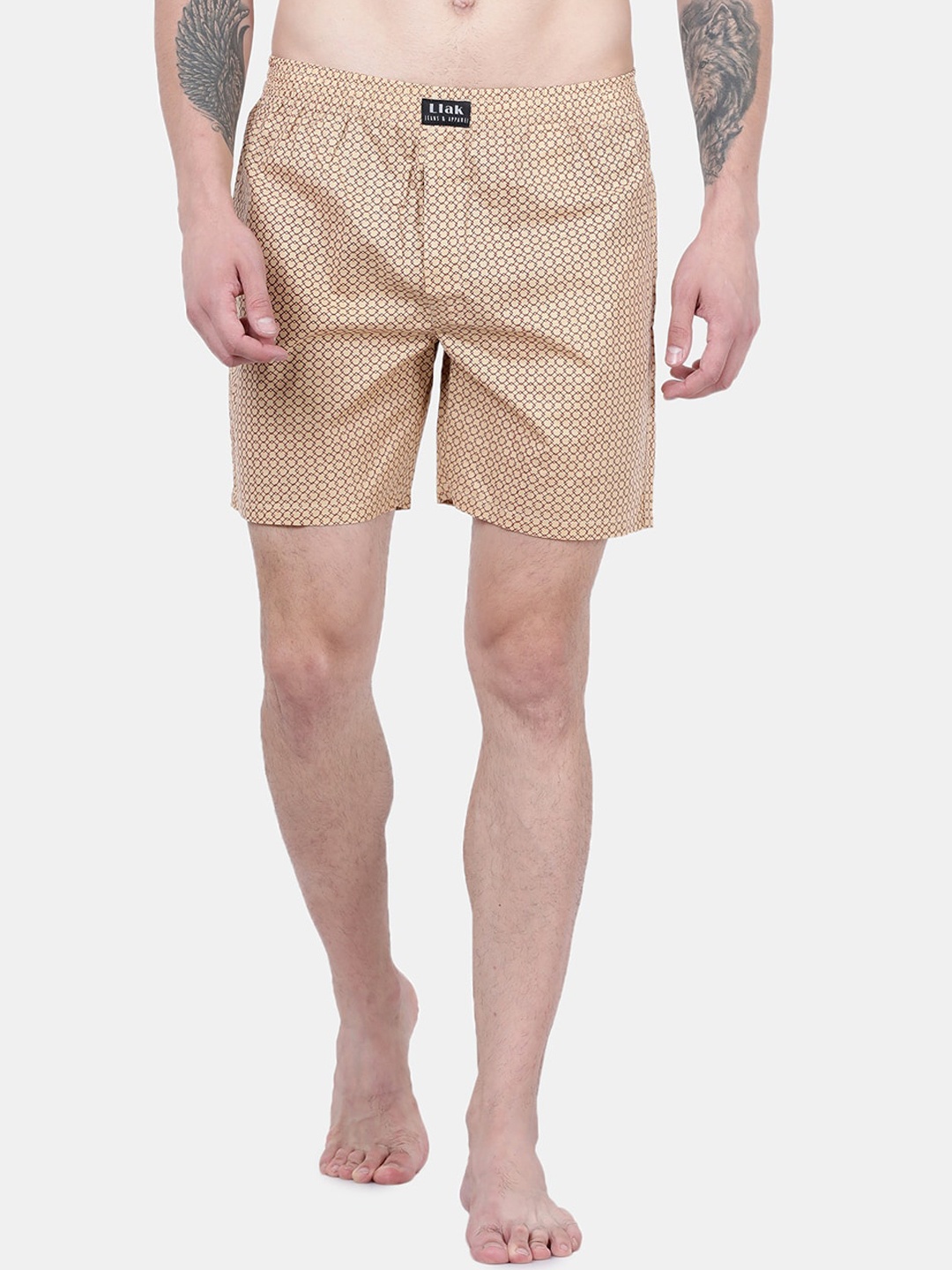 

Llak Jeans Men Khaki Printed Relaxed Fit Boxers - Rn-Boxer-30-BP