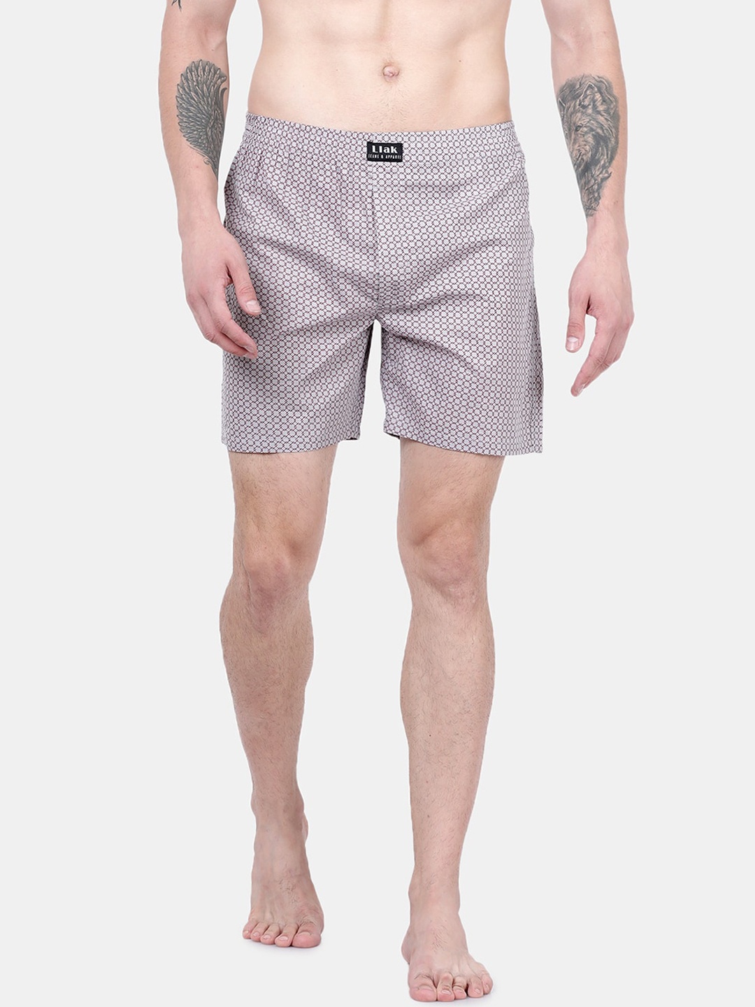 

Llak Jeans Men Purple Printed Boxer