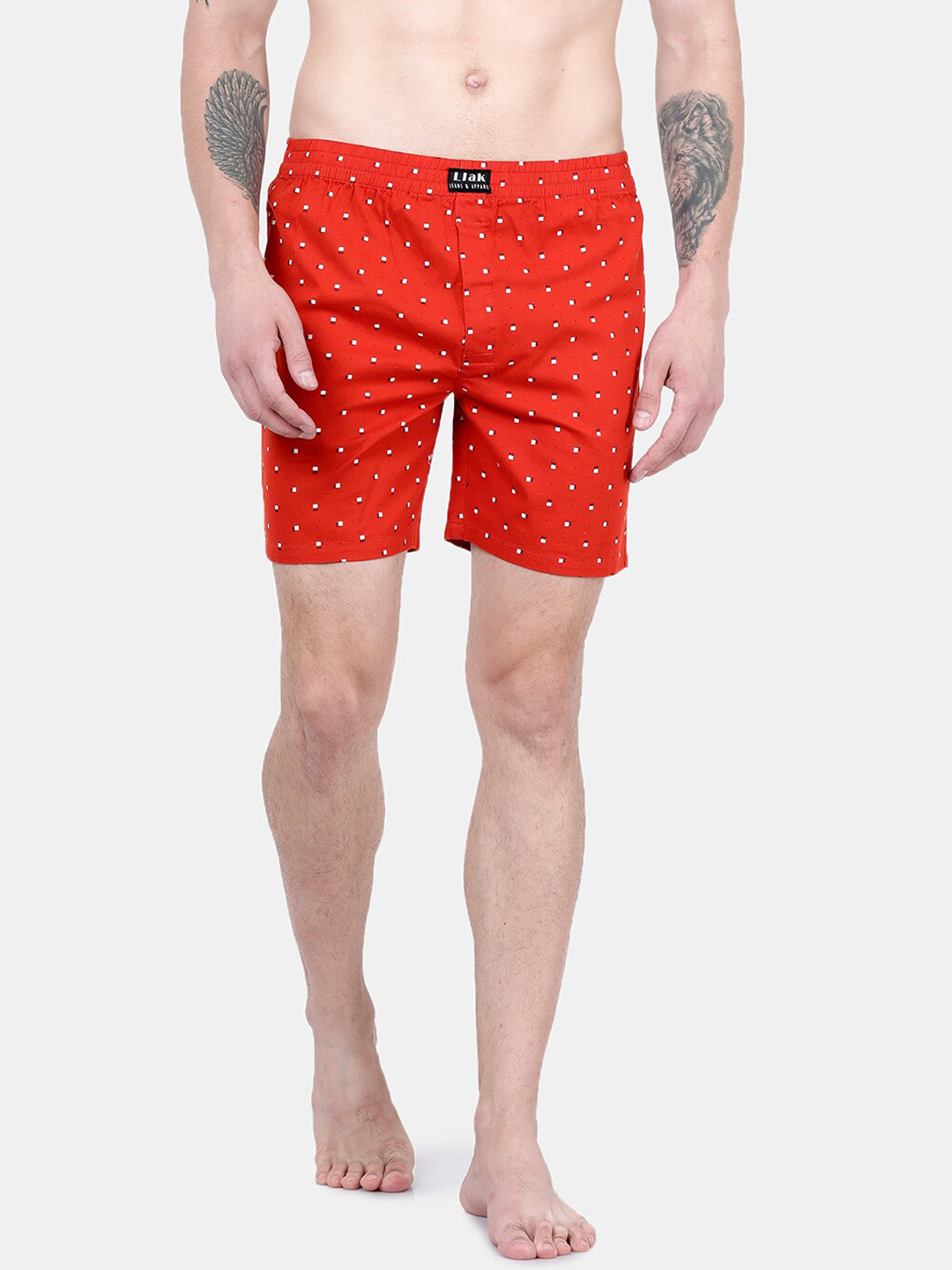 

Llak Jeans Men Red Printed Relaxed Fit Boxers - Rn-Boxer-23-BP
