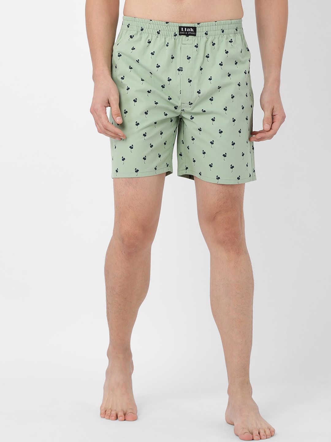 

Llak Jeans Men Green Printed Boxers Rn-Boxer-19-SP