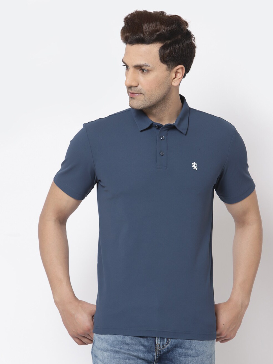 

Red Tape Men Blue Polo Collar T-shirt