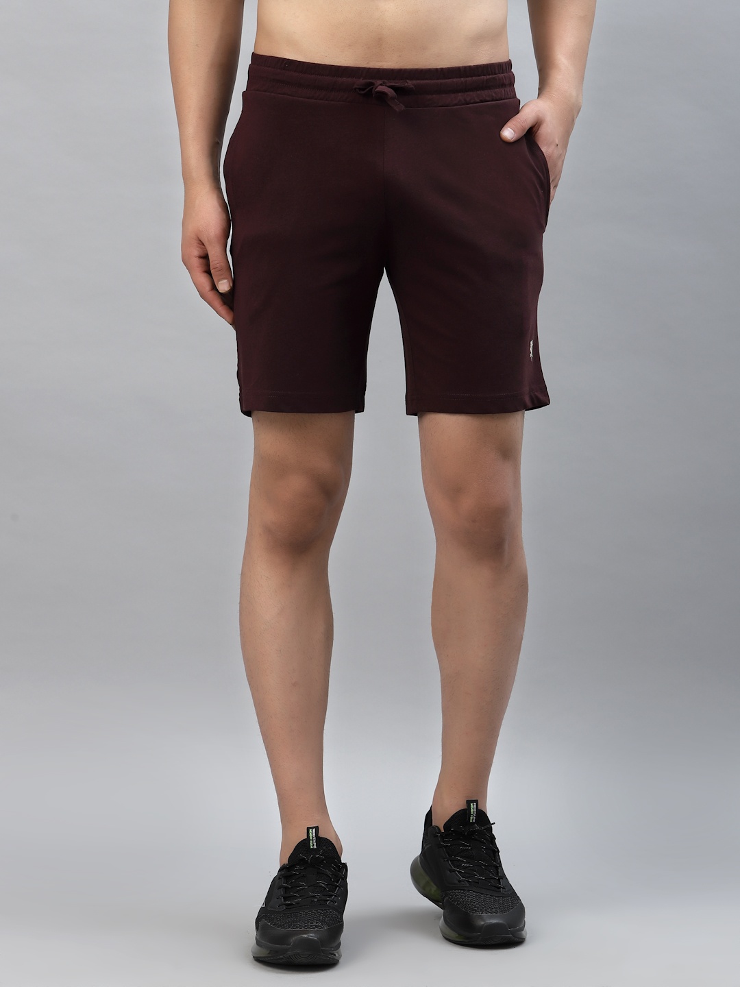 

Red Tape Men Maroon Pure Cotton Sports Shorts