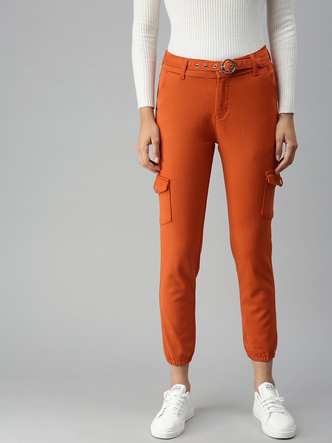 

SHOWOFF Women Orange Jean Jogger High-Rise Stretchable Jeans