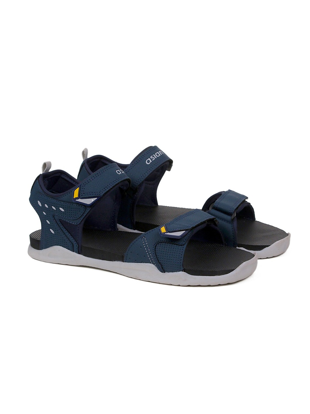 

ASIAN Men Navy Blue & Grey Solid Sports Sandals