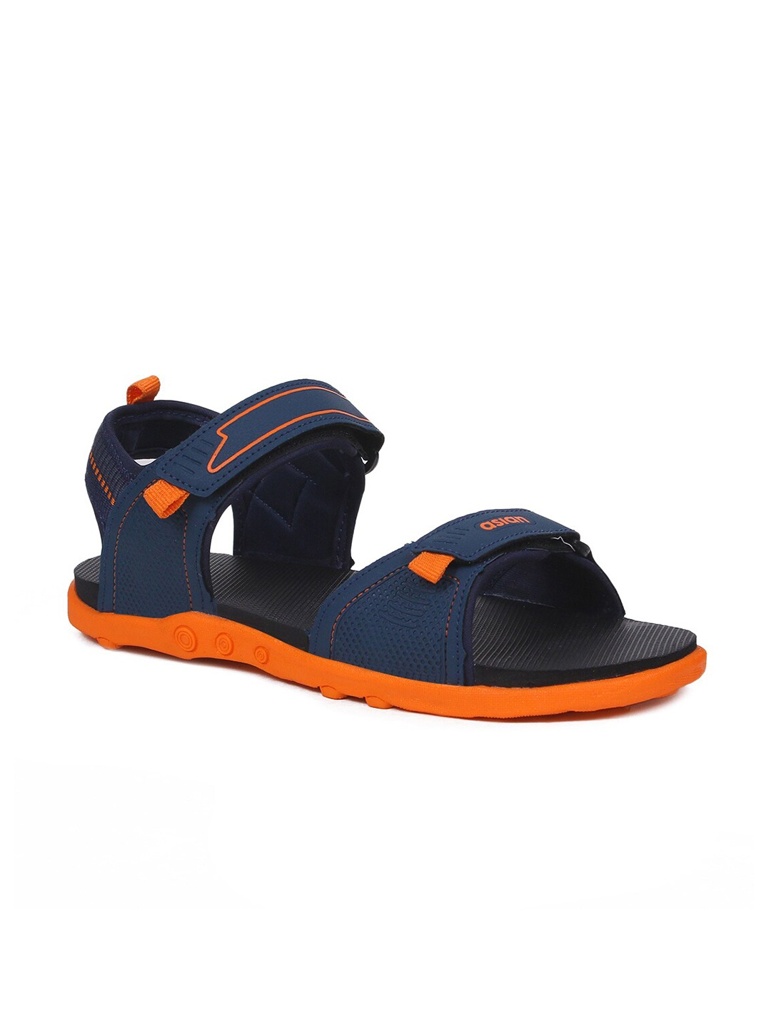 

ASIAN Men Navy Blue & Orange Infinity-07 Sports Sandals