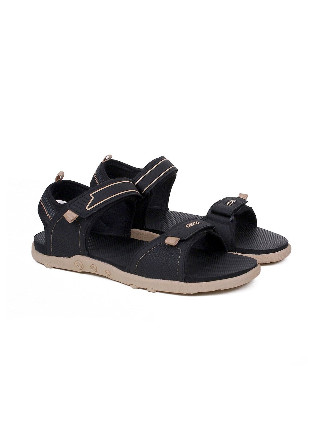 

ASIAN Men Black & Beige Sports Sandals