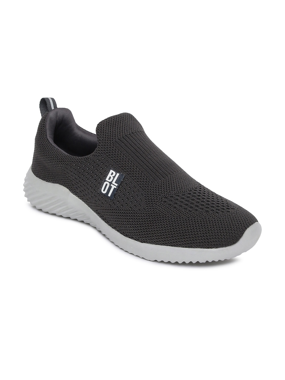 

Paragon Men Grey Textured Running Slip-On Shoes