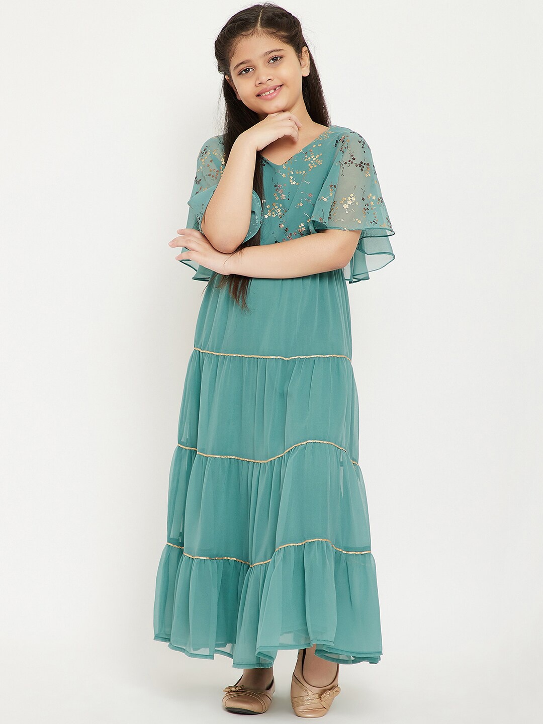 

Stylo Bug Girls Blue Georgette Maxi Dress