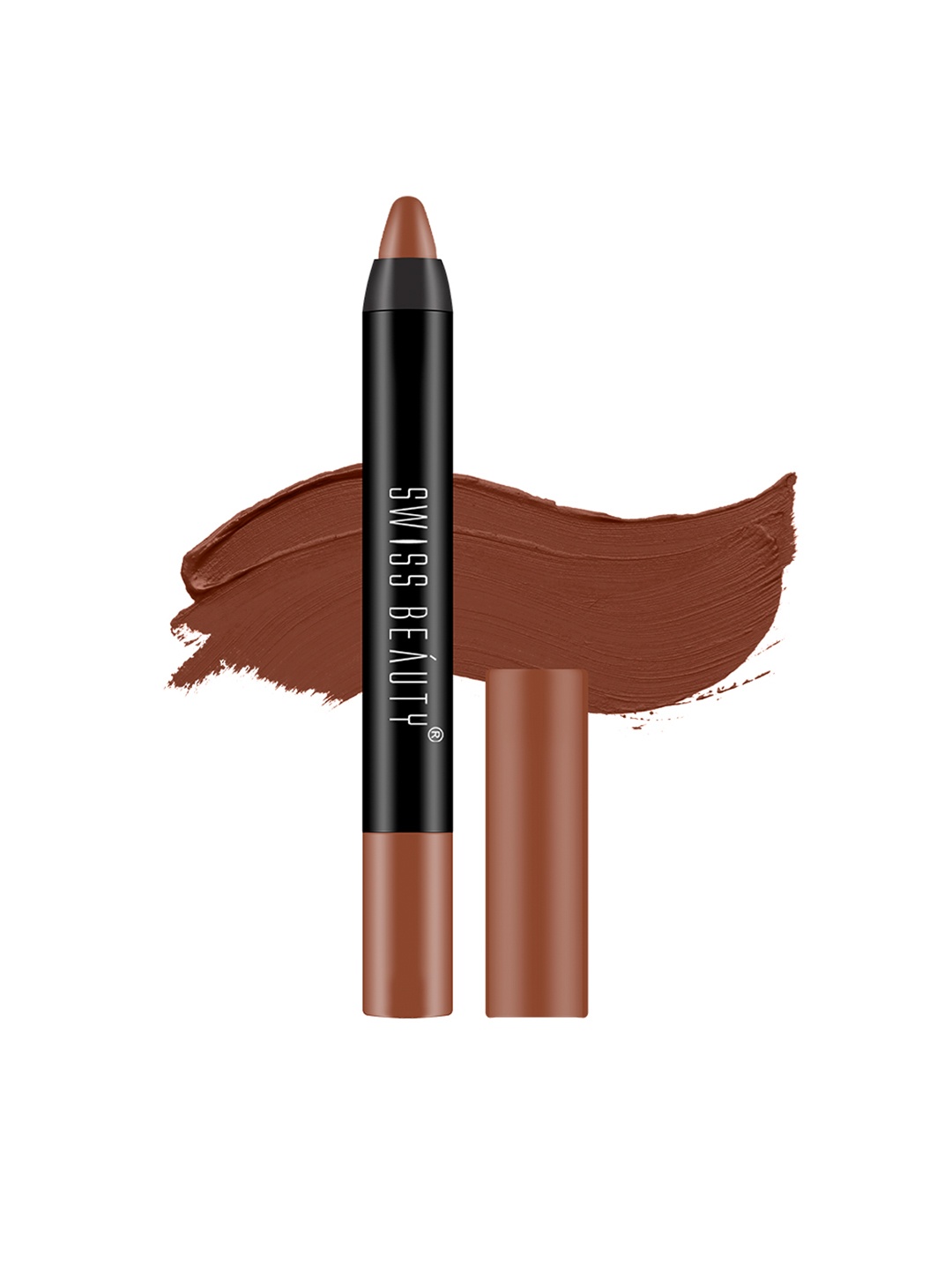 

SWISS BEAUTY Non Transfer Matte Crayon Lipstick - Bare, Brown