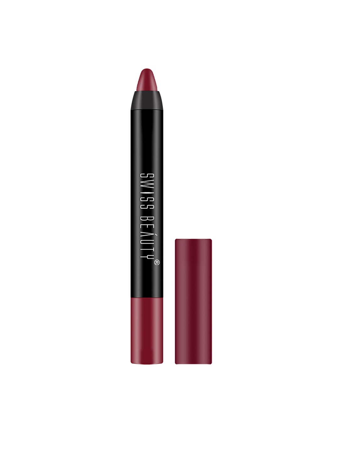 

SWISS BEAUTY Non Transfer Matte Crayon Lipstick 3.5 g - Dynamite Berry, Maroon
