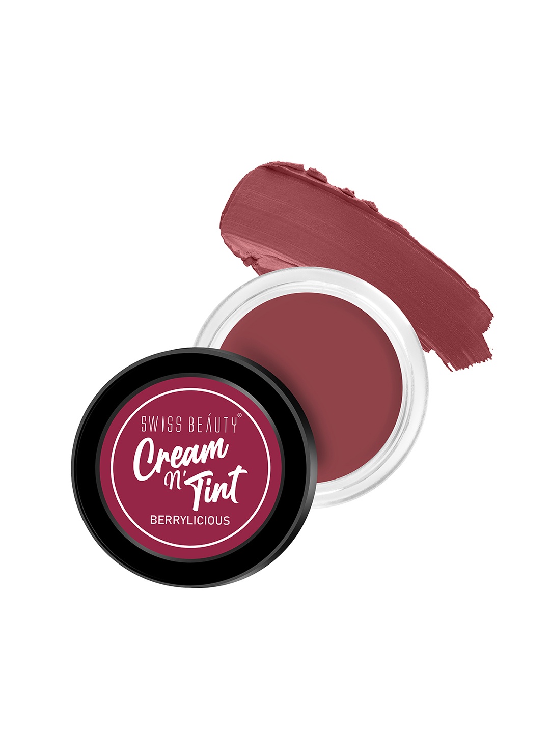 

SWISS BEAUTY 3-In-1 Cream N Tint For Lips Cheeks & Eyelids 8g - Berrylicious, Pink