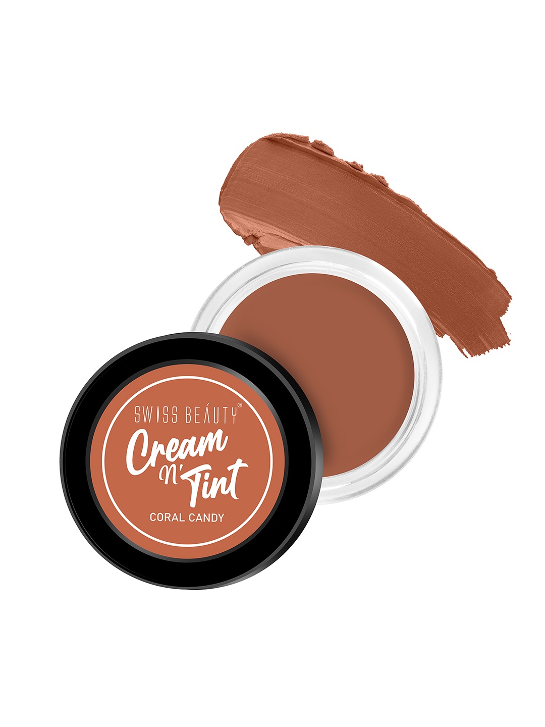 

SWISS BEAUTY Lip & Cheek Cream N Tint - Coral Candy, Brown