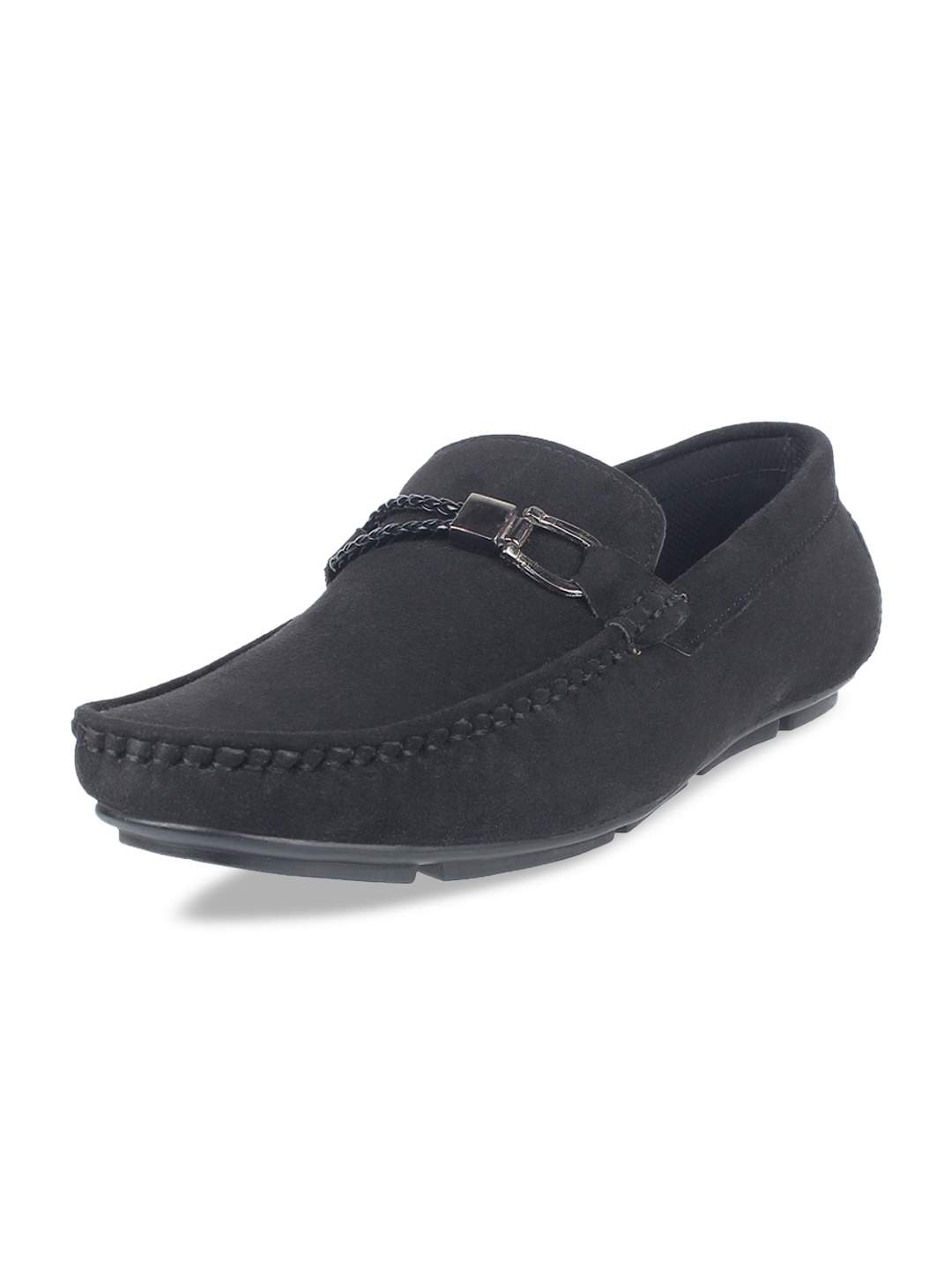 

Vardhra Men Black Suede Loafers