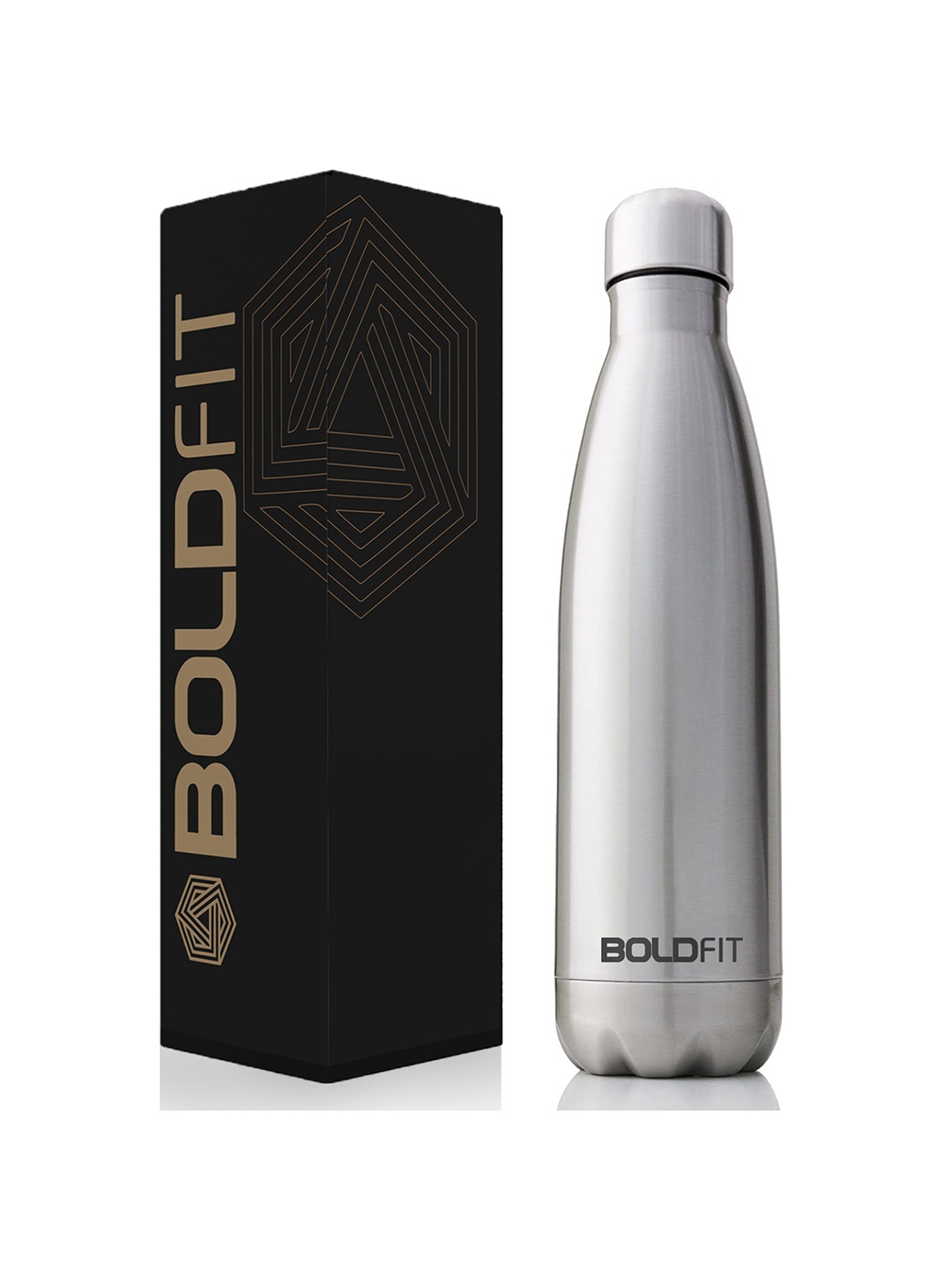 

BOLDFIT Silver-Toned Stainless Steel Water Bottle