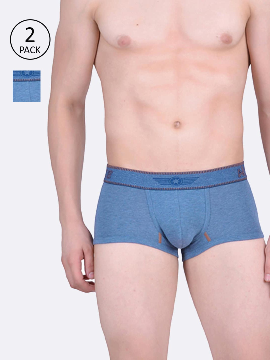 

Force NXT Men Pack of 2 Assorted Cotton Trunks MNFL-63-PO2-PMEL-MNMEL