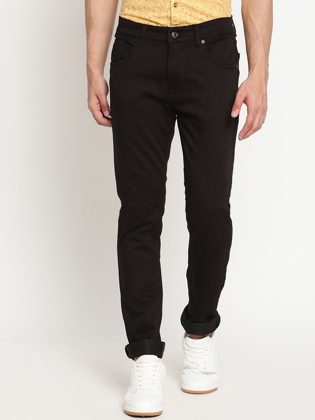 

Cantabil Men Black Narrow Stretchable Jeans