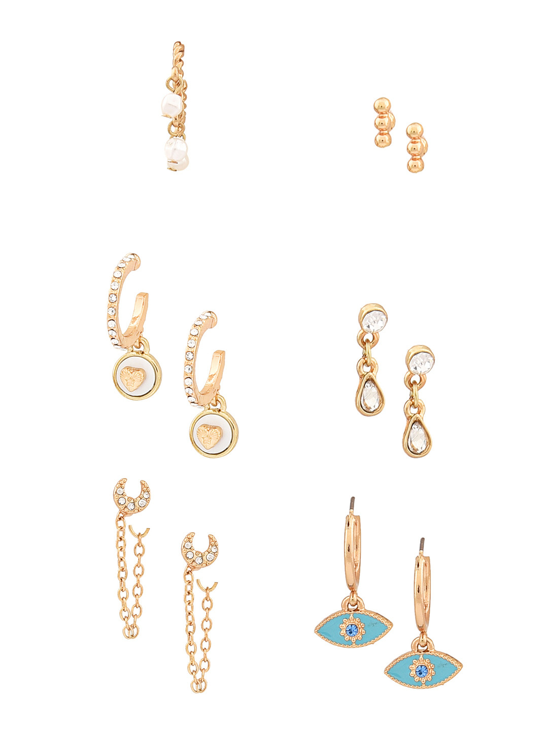 

Lilly & sparkle Gold-Toned Circular Studs Earrings
