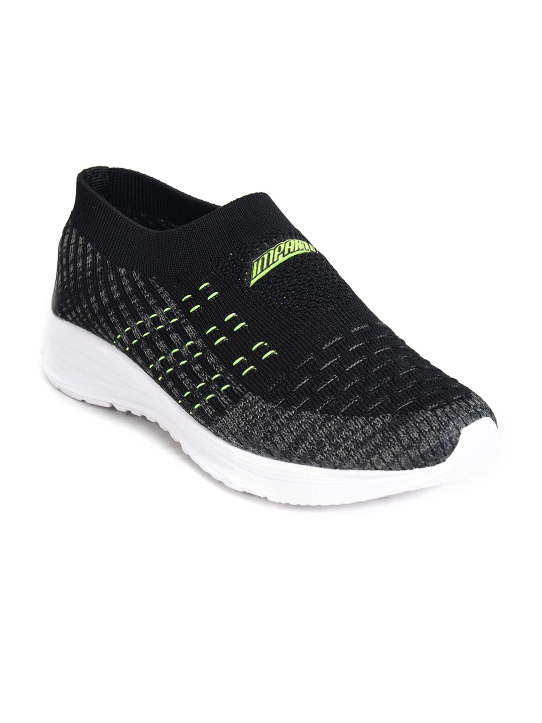 

IMPAKTO Boys Black Woven Design Slip-On Sneakers