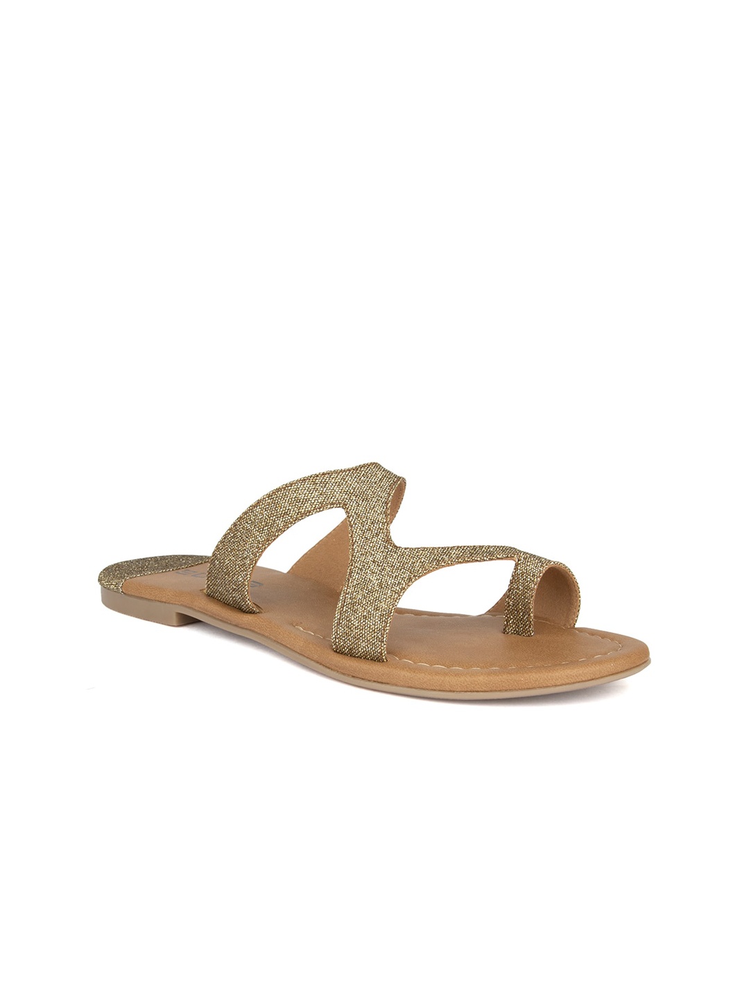 

SOLES Women Champagne One Toe Flats