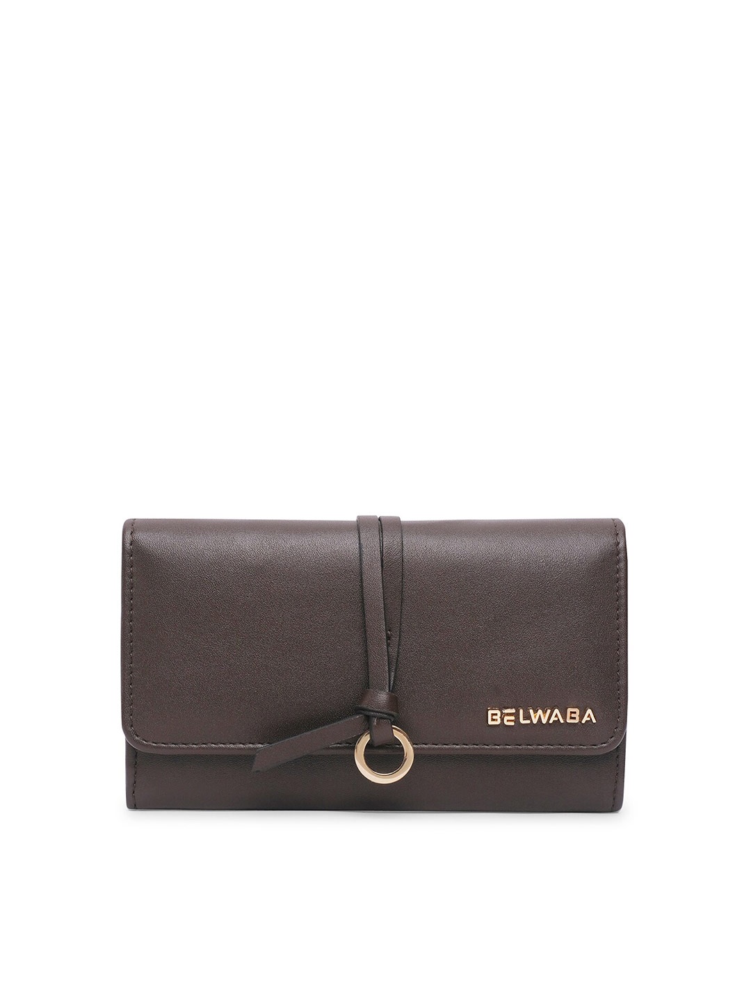 

Belwaba Women Coffee Brown PU Envelope