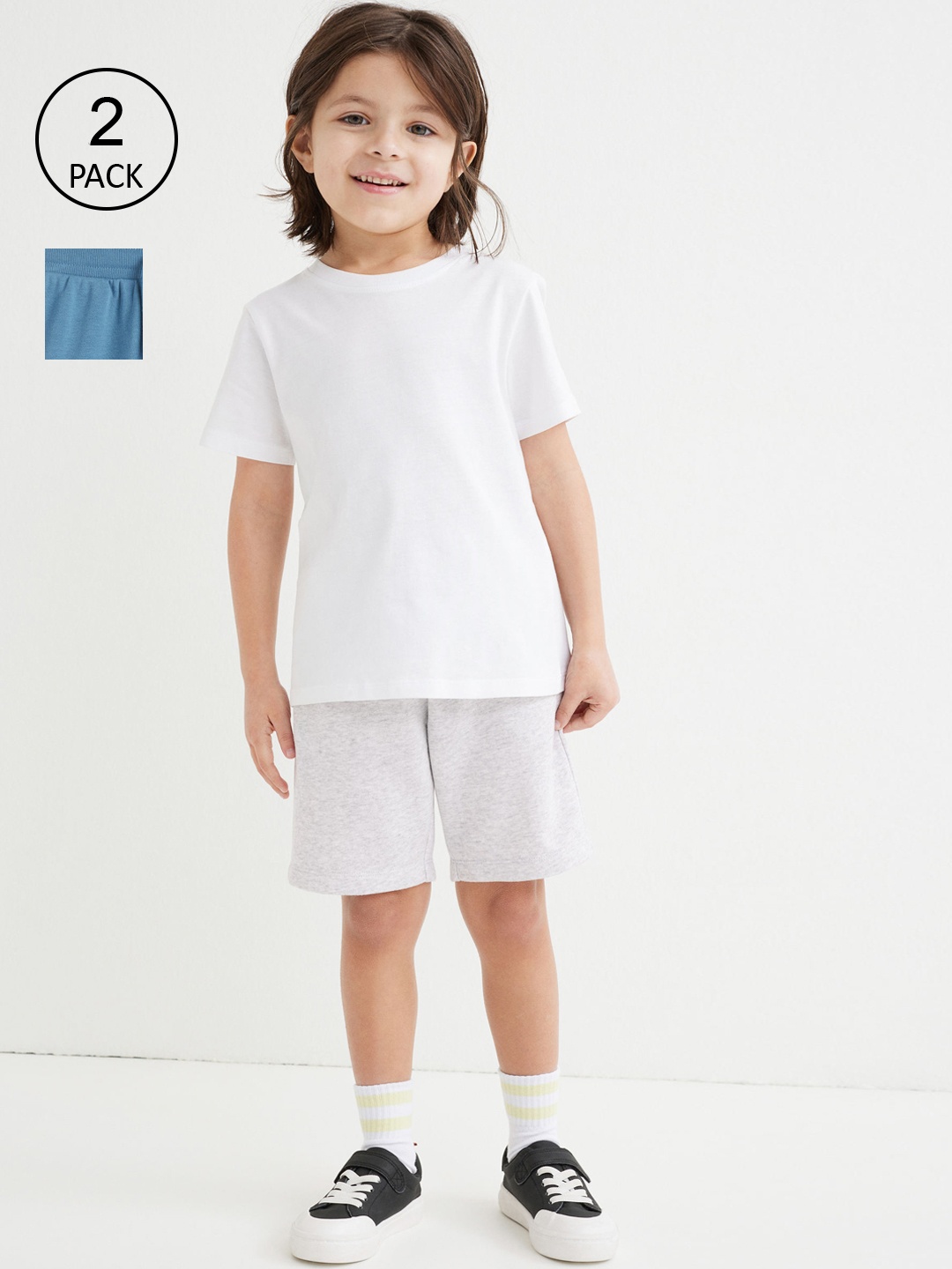 

H&M Boys 2 Pack Sweatshirt Shorts, Blue