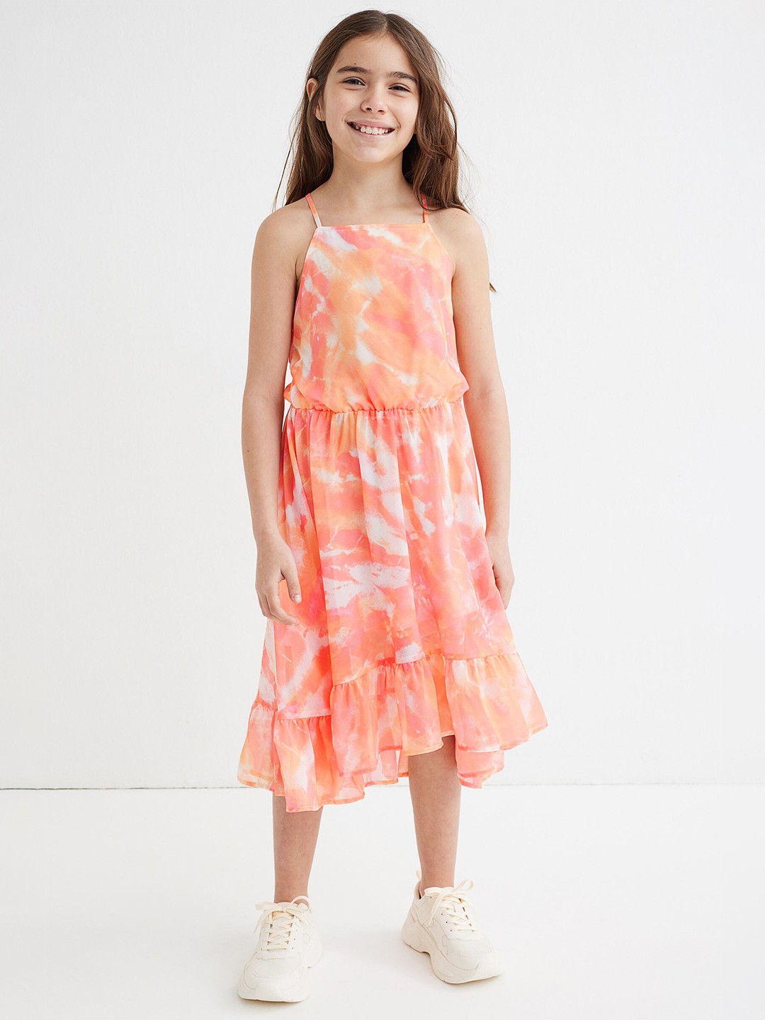 

H&M Girls Orange Dyed Chiffon Dress