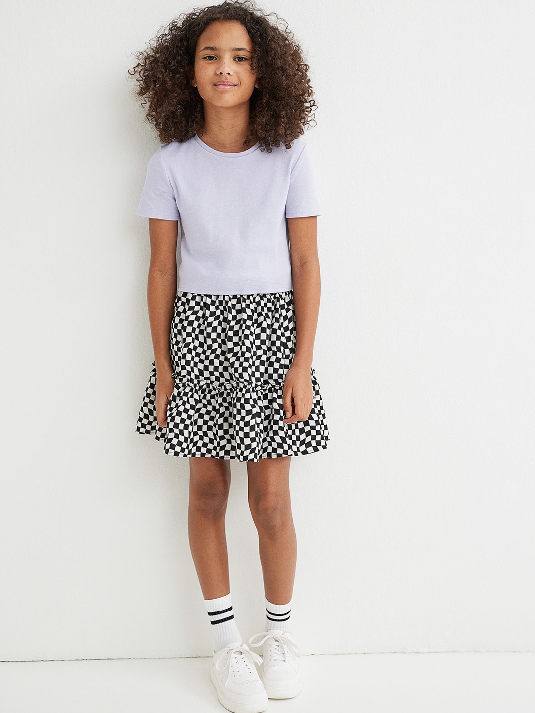 

H&M Girls Black & Purple 2-Piece Cotton Set