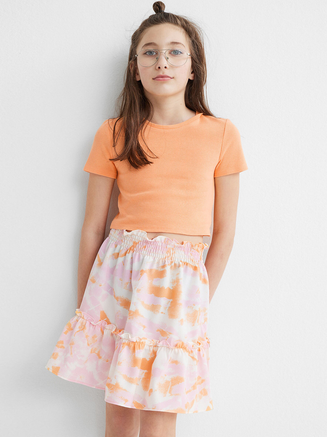 

H&M Girls 2-Piece Cotton Set, Orange