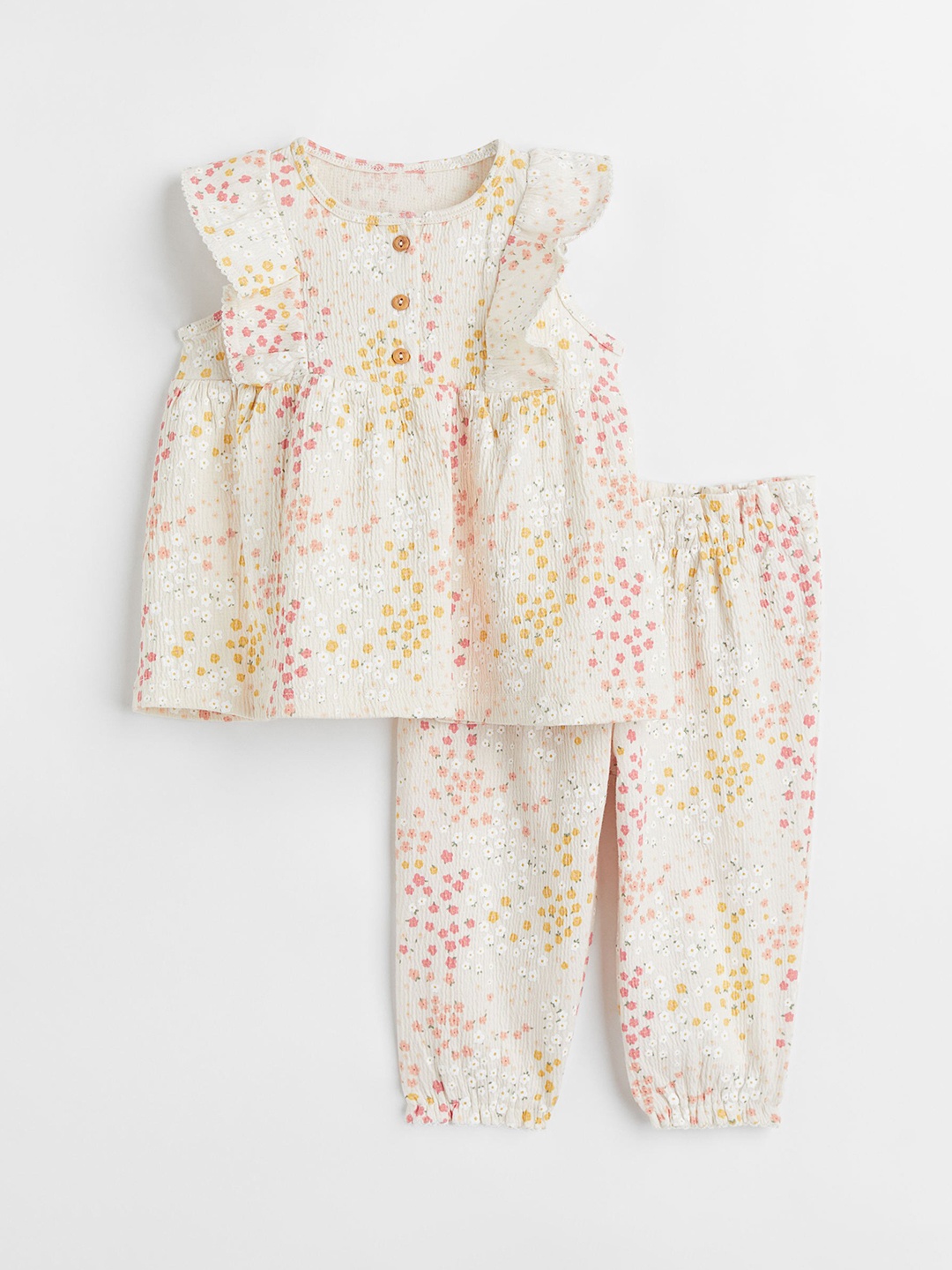 

H&M Girls Beige Printed 2-Piece Set