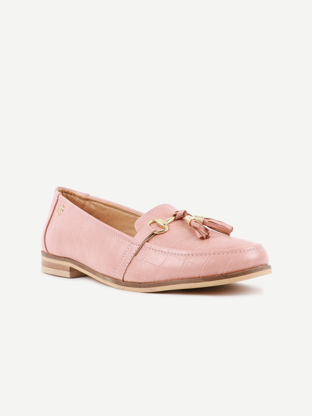 

Carlton London Women Pink Textured Loafers