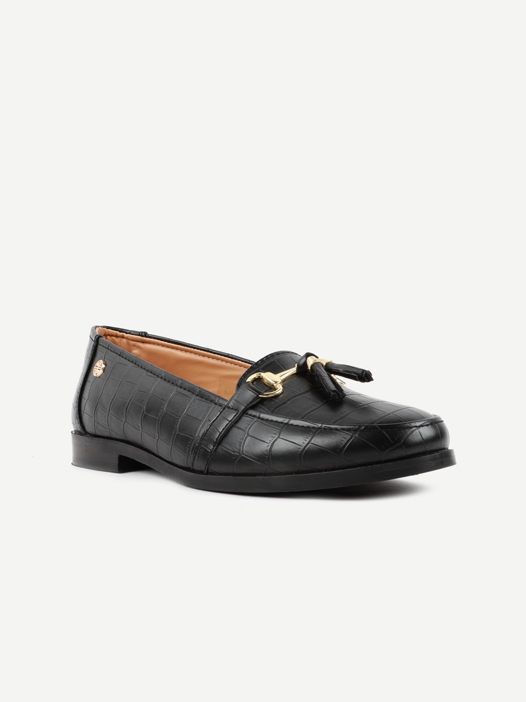 

Carlton London Women Black Textured Loafers