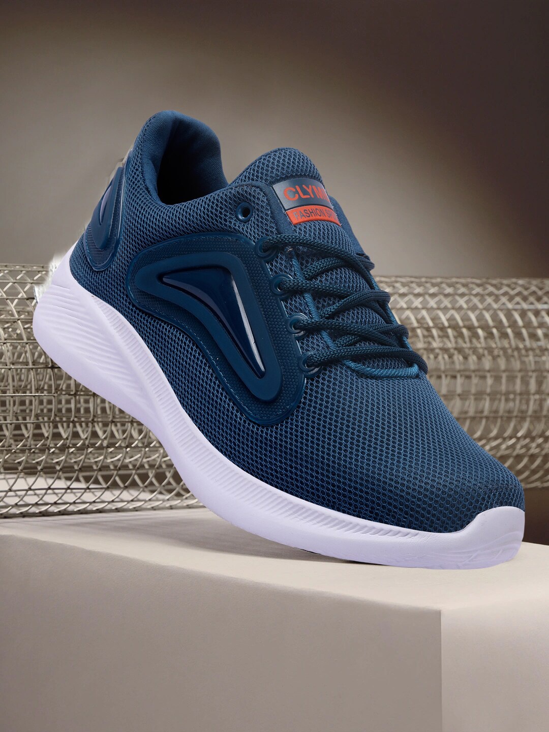 

CLYMB Men Blue Mesh Running Non-Marking Shoes