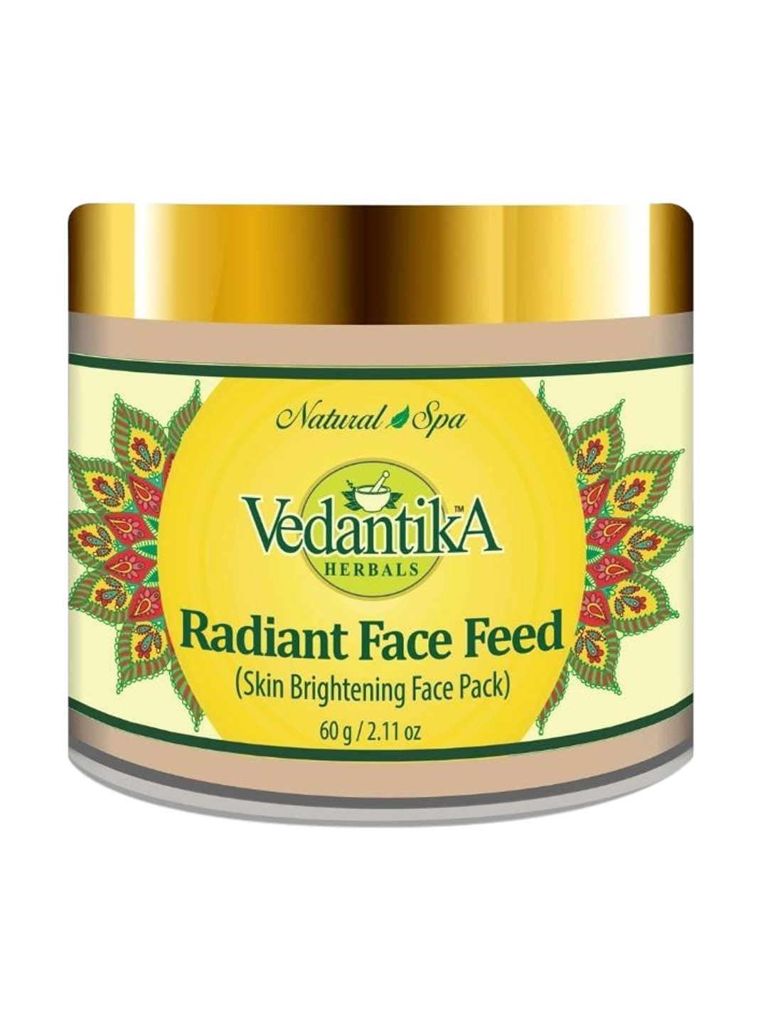 

Vedantika Herbals Radiant Face Feed Skin Brightening Face Pack 60 g, Yellow