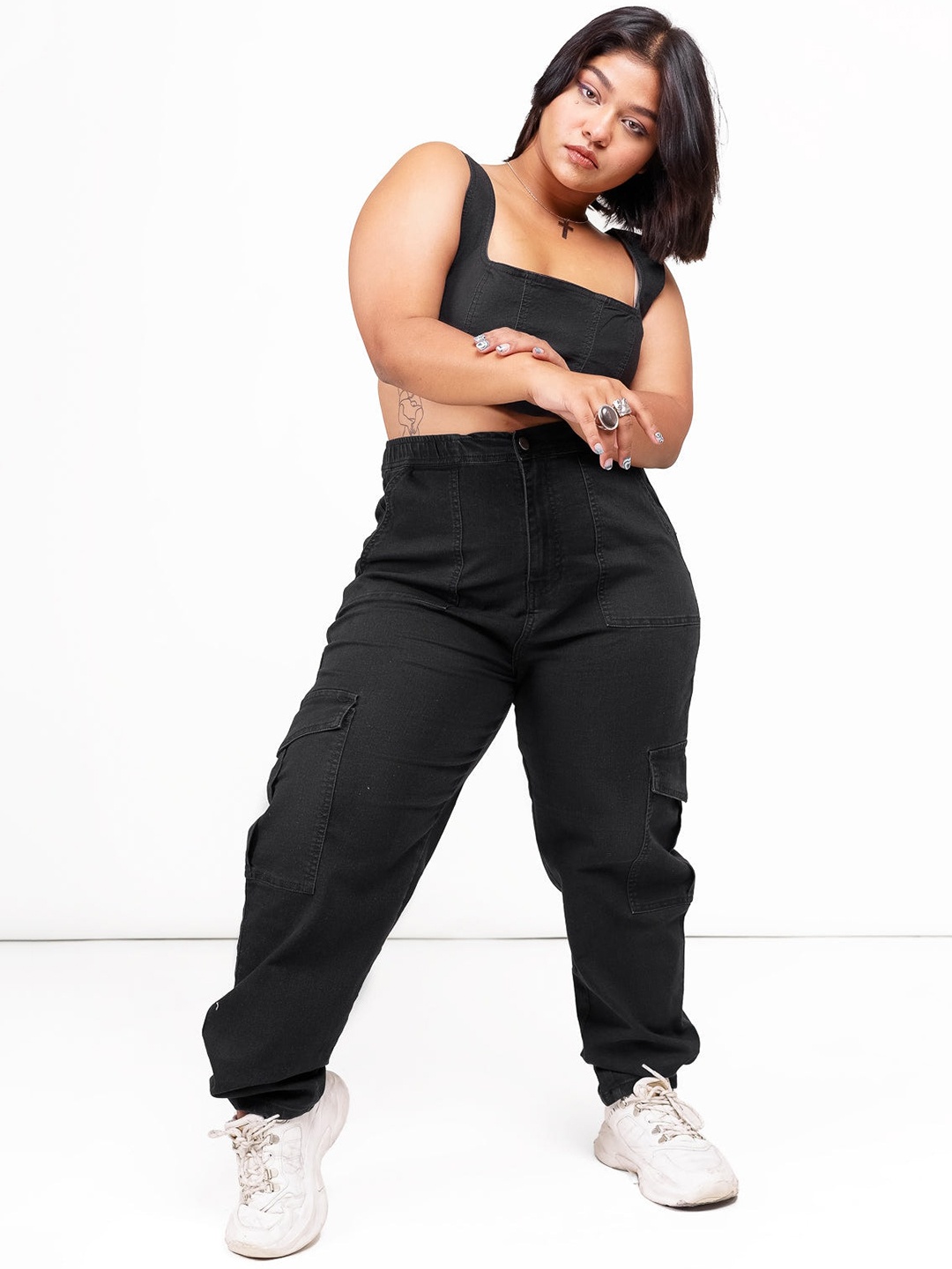 

FREAKINS Women Black Jogger Jeans