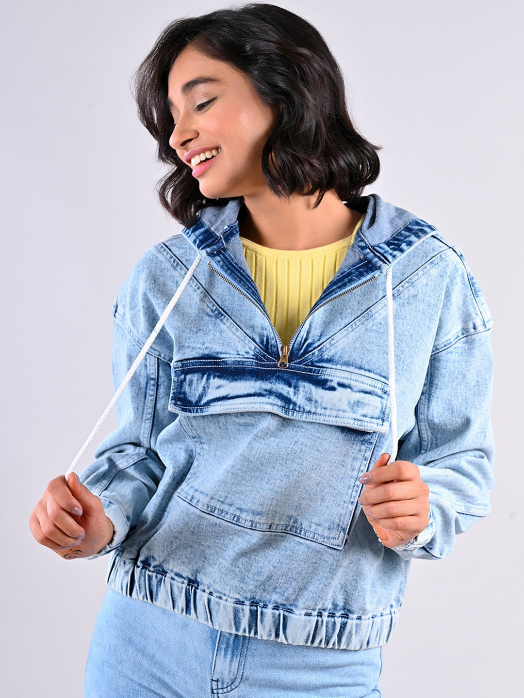 

FREAKINS Women Stunning Blue Solid Sweatshirt
