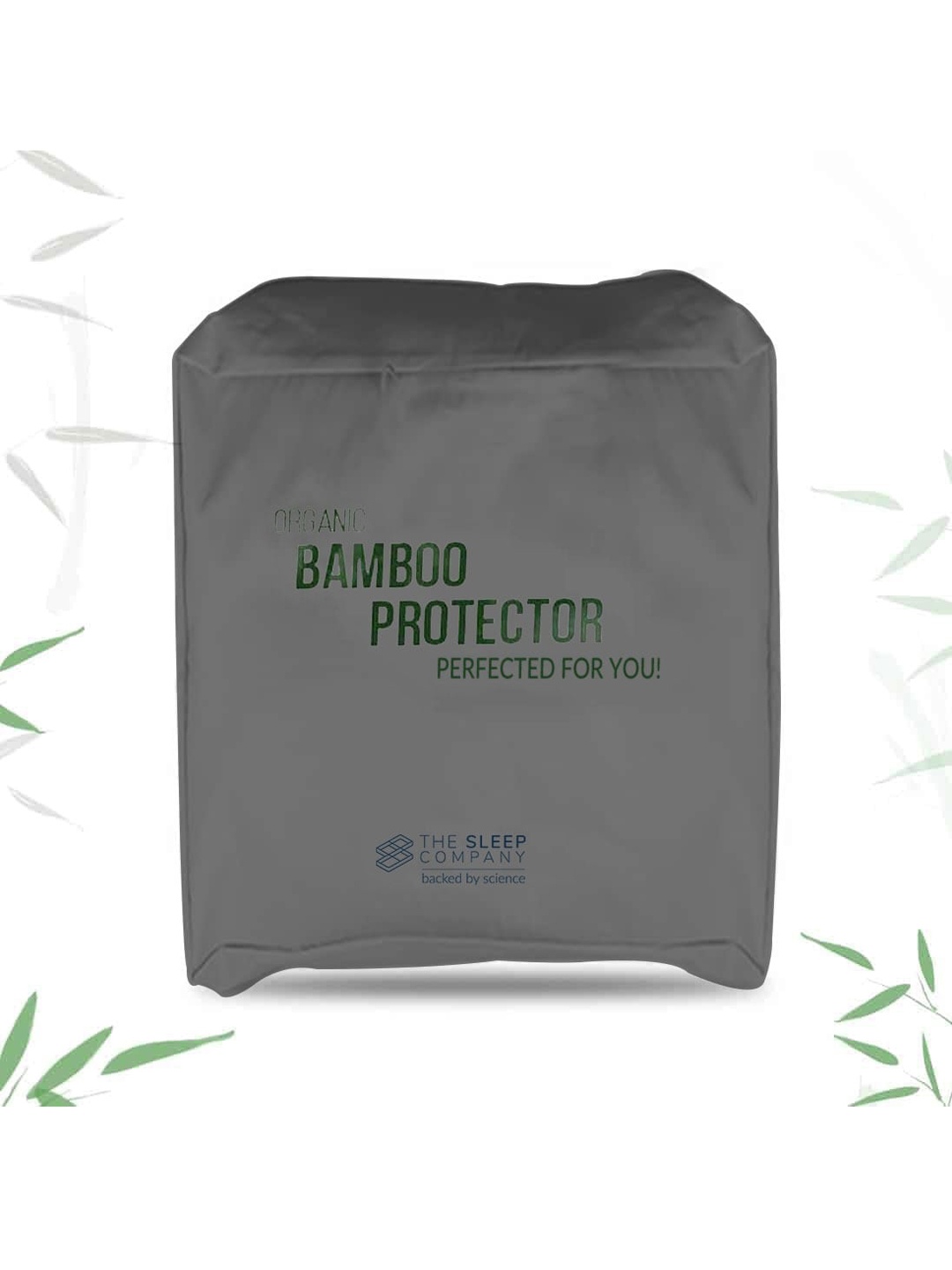 

THE SLEEP COMPANY Grey Solid Cotton Mattress Protector